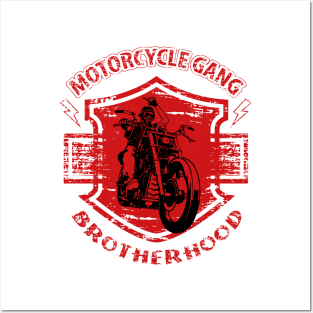 Motorcycle Gang Brotherhood, T-shirt for Biker, MotorCycle Rider Tee, Biker Gift Posters and Art